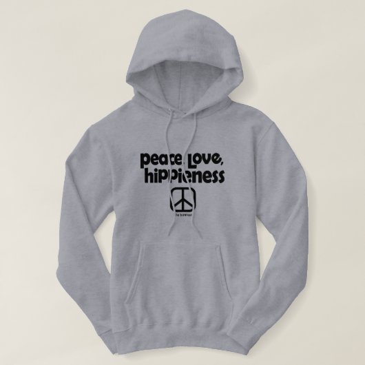 Veste À Capuche Paix Amour Hippiété (Design devant)