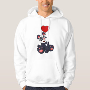 Veste À Capuche Panda avec coeur