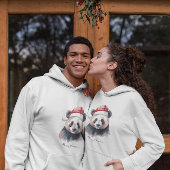 Veste À Capuche Panda de Noël, personnalisable