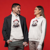 Veste À Capuche Panda de Noël, personnalisable