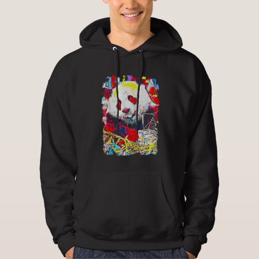 Veste À Capuche Panda Pop Art (Devant)