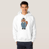 Veste À Capuche Panda roux comme marié avec chapeau (Devant entier)