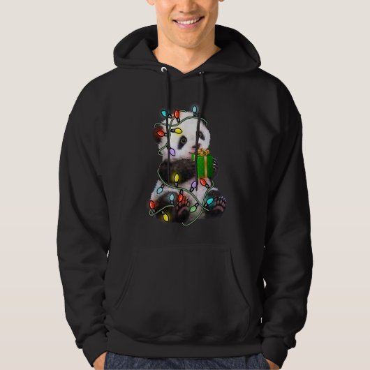 Veste À Capuche Panda Tree Flammes de Noël Les Noël (Devant)