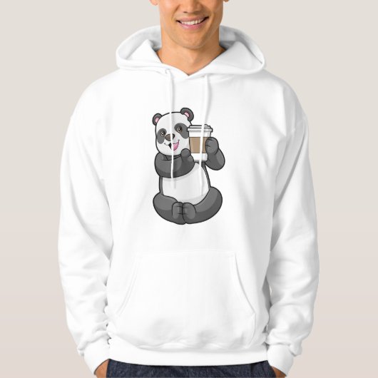 Veste À Capuche Panda with Coffee to go (Devant)