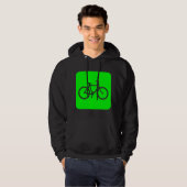 Veste À Capuche Panneau Cycliste - Vert (Devant entier)