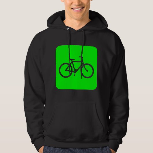 Veste À Capuche Panneau Cycliste - Vert (Devant)