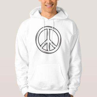 Veste À Capuche Panneau de Paix Doigts T-shirt Chemise de Paix Che