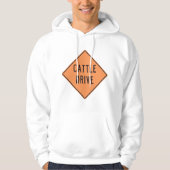 Veste À Capuche Panneau de signalisation Route pour le déplacement (Devant)