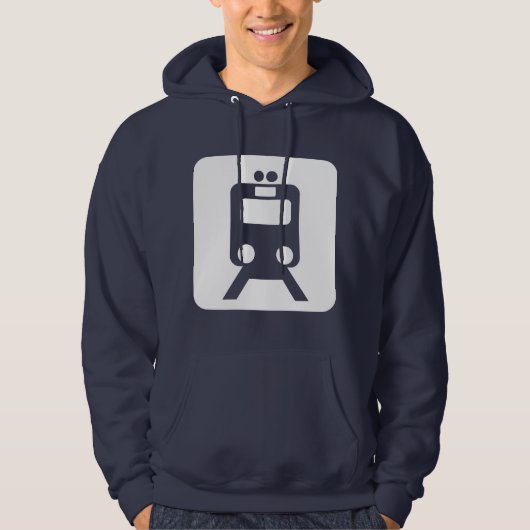 Veste À Capuche Panneau de train - Blanc (Devant)