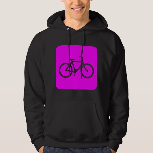 Veste À Capuche Panneau de vélo - Magenta (Devant)