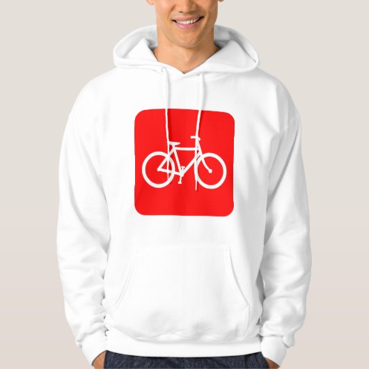 Veste À Capuche Panneau de vélo - Rouge (Devant)