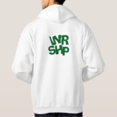 VESTE À CAPUCHE PANNEAU D'IMPRESSION BLANC (Dos)