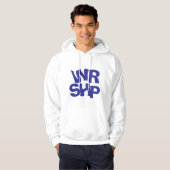 VESTE À CAPUCHE PANNEAU D'IMPRESSION BLANC (Devant entier)