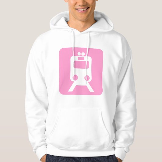 Veste À Capuche Panneau du train - Rose (Devant)