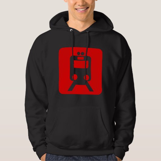 Veste À Capuche Panneau du train - Rouge (Devant)