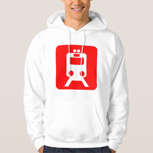 Veste À Capuche Panneau du train - Rouge (Devant)