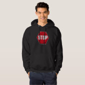 Veste À Capuche Panneau routier Stop (Devant entier)