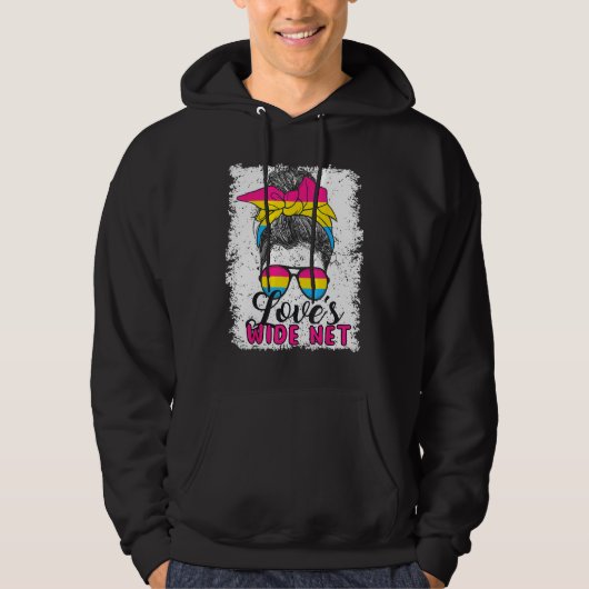 Veste À Capuche Pansexual Love s Wide Net Pansexual Flag (Devant)