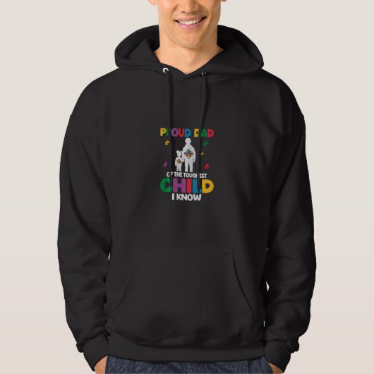 Veste À Capuche Papa autiste de fille (Devant)