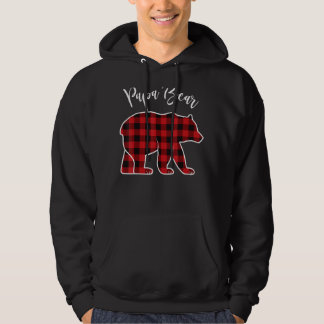 Veste À Capuche Papa Bear Pajama Rouge Buffalo Noël Funny Famille 