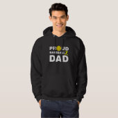 Veste À Capuche Papa de baseball fier (Devant entier)