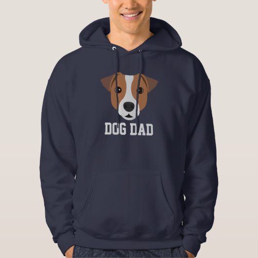 Veste À Capuche Papa de Jack Russell (Devant)
