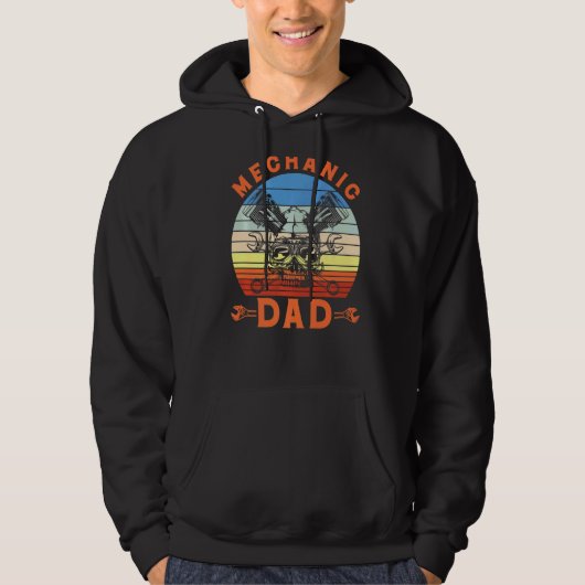 Veste À Capuche Papa mécanicien (Devant)