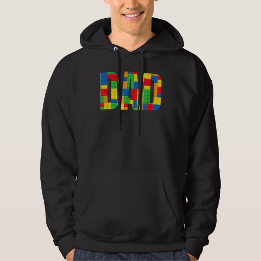Veste À Capuche Papa Parent Brick Master Builder Blocs Se (Devant)