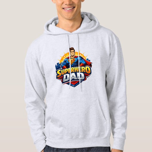 Veste À Capuche Papa Super-héros (Devant)