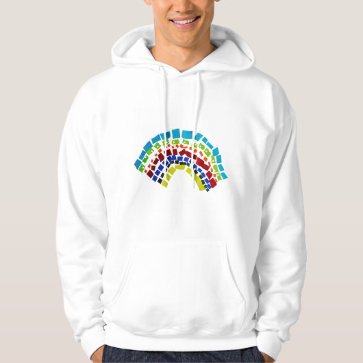 Veste À Capuche Papier arc en ciel (Devant)