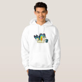 Veste À Capuche Papillon à la lecture avec livre (Devant entier)