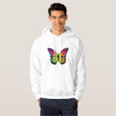 VESTE À CAPUCHE PAPILLON ABSTRAIT (Devant entier)