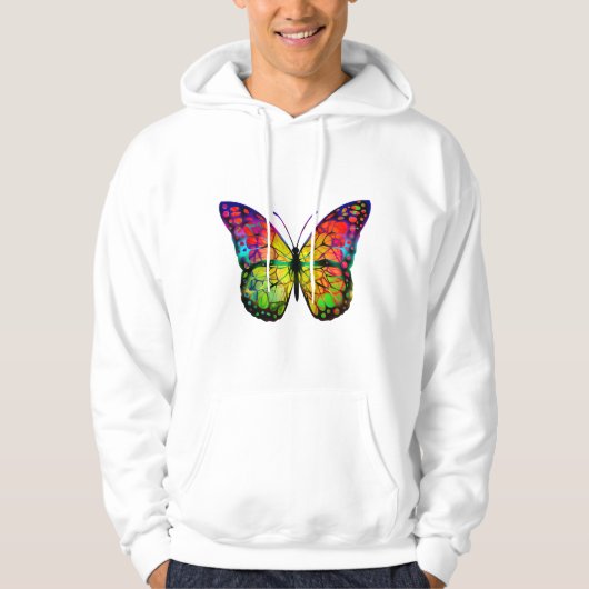 VESTE À CAPUCHE PAPILLON ABSTRAIT (Devant)