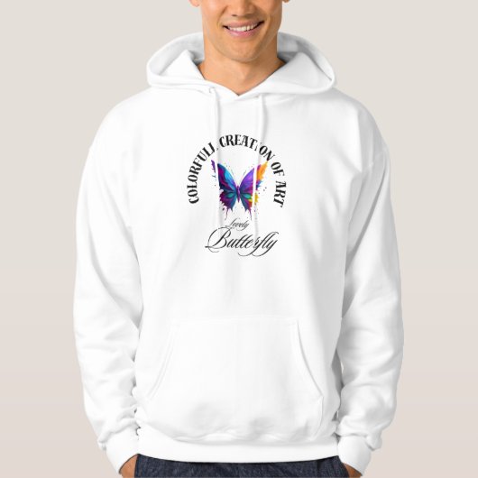 Veste À Capuche Papillon coloré (Devant)