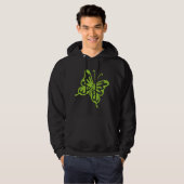 Veste À Capuche Papillon Rétro - vert martien (Devant entier)