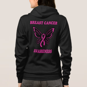 Veste À Capuche Papillon/Sensibilisation...Cancer du sein