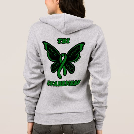 Veste À Capuche Papillon/sensibilisation...TBI (Dos)