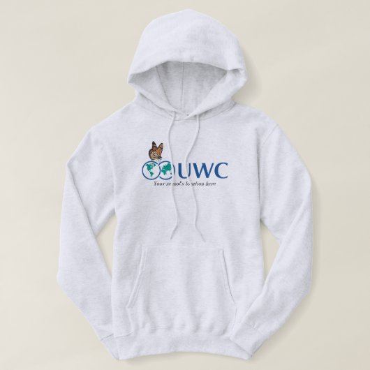 Veste À Capuche Papillon UWC avant et arrière personnalisé (Design devant)
