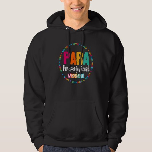 Veste À Capuche Para Paraprofessionnel Squad Enseignant Enseignant (Devant)