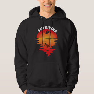 Veste À Capuche Parachutisme Vintage Sunset Skydiver Parachutisme