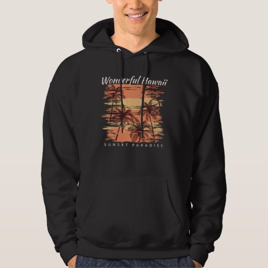 Veste À Capuche Paradis du coucher de soleil (Devant)