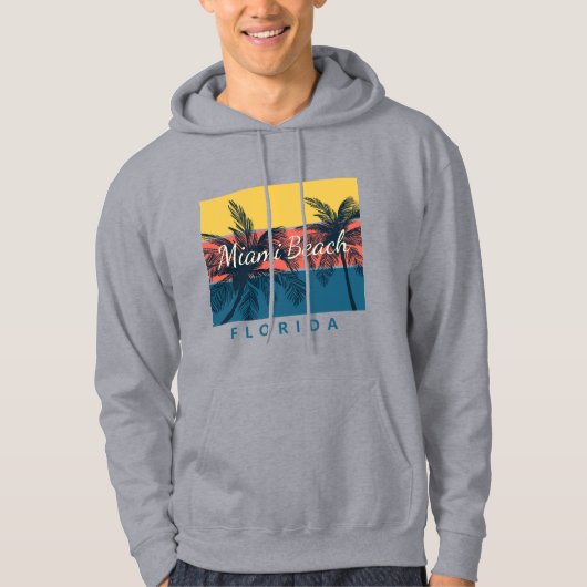 Veste À Capuche Paradis du Surf Miami Beach Floride (Devant)