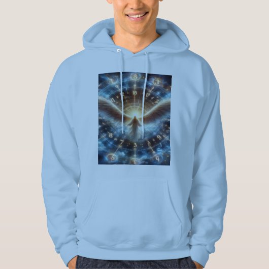Veste À Capuche Parallel Realms Hommes Sweatshirt. Numéros d'ange (Devant)