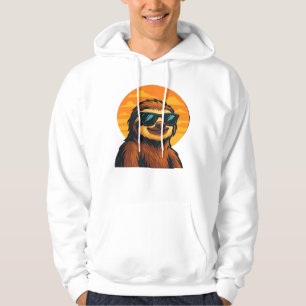 Veste À Capuche Paresseux décontracté avec lunettes de soleil - Vi