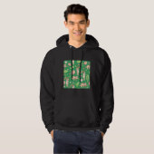 Veste À Capuche Parfum Floral Sur Vert (Devant entier)
