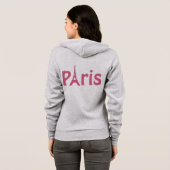 Veste À Capuche Paris rose (Dos entier)