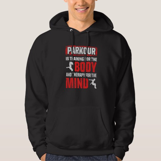 Veste À Capuche Parkour Pour Parkour Runner Traceur Freestyle Runn (Devant)