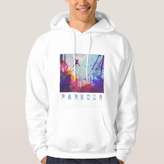 Veste À Capuche Parkour Urban Obstacle Course Libre Running Custom (Devant)