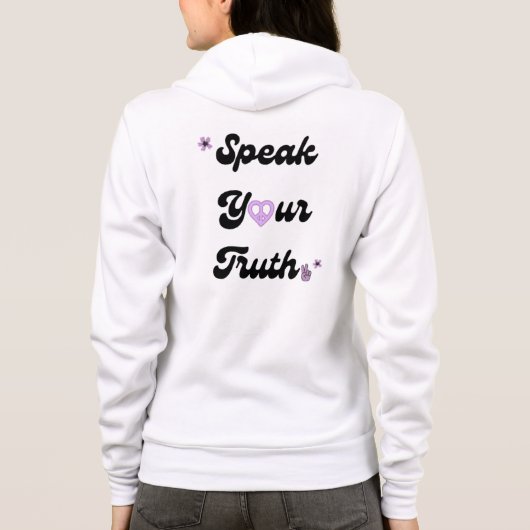 Veste À Capuche Parlez de votre vérité (Dos)