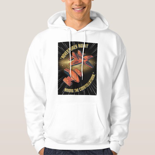 VESTE À CAPUCHE PARMI LA CONSTELATION (Devant)